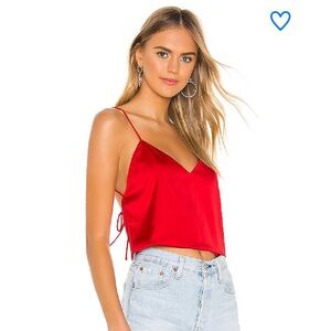 NWT Superdown Red Satin Top